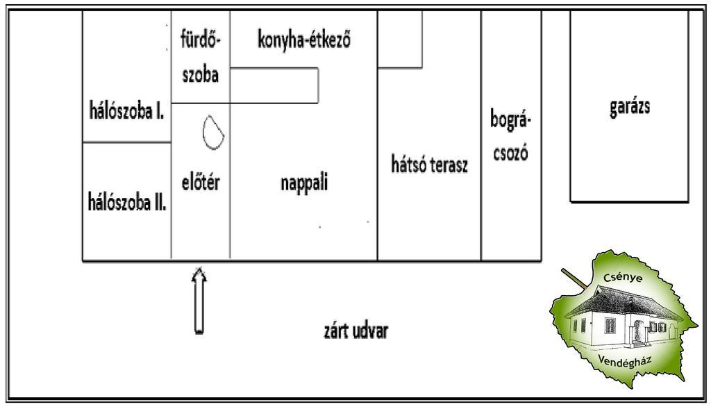 Csenye Vendeghaz Hotell Exteriör bild